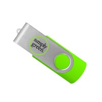 Metal Swivel Customized Logo Print USB Flash Drive Flash Disk
