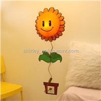 Sunflower Wall art with Wall lamp