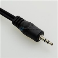 Aux Audio 3.5mm Stereo Male to 2 RCA Y CABLE FOR IPOD MP3 1.5M Black