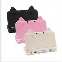 New Silicon Soft Case Cover For Nintendo 3DS  With Cat Ears Skin shipping