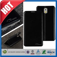 C&amp;amp;T High Grade Luxury black stand PU folio leather cover for galaxy note3