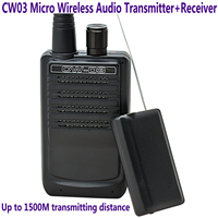 CW03 Micro Wireless Audio Transmitter Receiver 500Meter Long-Distance Spy Remote Sound Pickup Listening Audio Bug