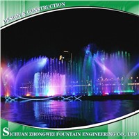 Lake Floating Musical Fountain with lights and laser
