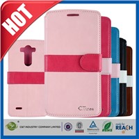 C&T Stand ultra slim folio genuine wallet leather cover for lg g3