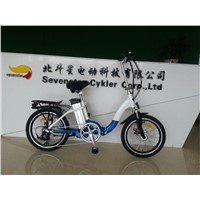 36V 10.4AH F disc brake and R V brake folding electric bicycle with TUV