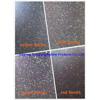 Color flecks EPDM rubber flooring sheet