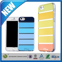 Customized Design colorful glossy stripes soft gel handwork tpu skin case for iphone 6