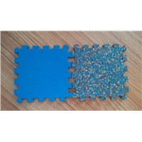 Interlock pure color EPDM rubber  flooring sheet/mat/roll/ tile