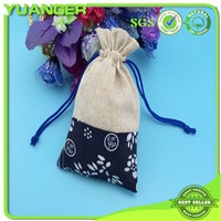 Exquisite Wholesale Small Jute Bags Sacks With Calico Cotton Wholesale