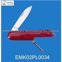 Promotional knife with ABS handle in red (EMK02PL0034)