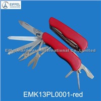 High quality stainless steel swiss knife with ABS handle (EMK13PL0001-red )