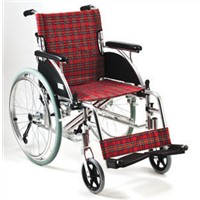 Deluxe Aluminum Wheelchair (Red checker pattern )