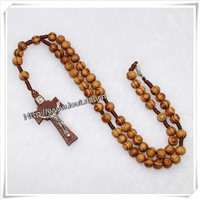 Wholesale European Style Rosary Saint Necklace Wood Bead Rosary (IO-cr181)