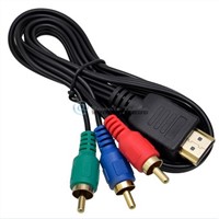 HDMI Standard Male to 3-RCA Male AV Audio Video Component Connect Cable M-M