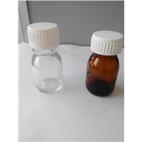 30ml Clear and Amber Color Moulded Glass Bottle with Plastic Cap