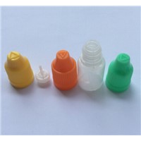 5ml PE e-liquid empty small capacity bottle with long thin tip colorful childproof cap