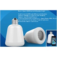 Outselling Wireless Bluetooth Speaker with LED Light Bulb With RF Remote Control&Changable LED lamp