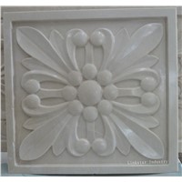 3D natural beige stone wall art cladding tile