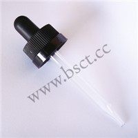 Glass pipette dropper with child proof closure for e-cig oil bottle