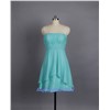 Turquoise Short Knee Length Bridesmaid Dress, Prom Dress, Chiffon Wedding Party Formal Dress