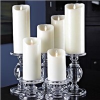 Luminara Ivory Flameless Candle LED Wax Candle with Timer and Realistic Flame