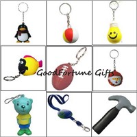 Customed Printed Logo PU Stress Ball Promotion Gift Key Chain