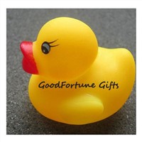 Eco pvc rubber floating bath yellow duck for kids printed logo toy doll with sound