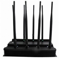 8Band Adjustable All frequency 3G 4G cell phone signal jammer and GPS WIFI LOJACK JAMMER