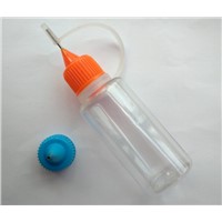20ML PET Empty Bottle For E-cigarette Metal Needle Tip Dropper Bottle For E-juice Colorul Cap Bottle