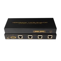HDMI Splitter 1X4 extender By Single CAT5e/6/7  Up TO 60m &amp;amp; Support 3D Full HD