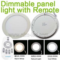 Color change and dimmable round  led panel light with Remote