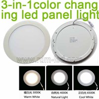 3 in 1 color changing round led panel light