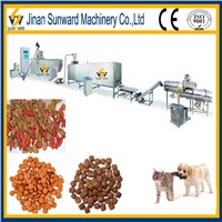 Double screw stainless steel pet food processing extruder