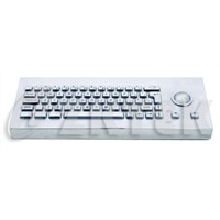 industrial desktop metal keyboard with trackball (MDT2752, 392.0mm x 150.0mm x 48.0mm)