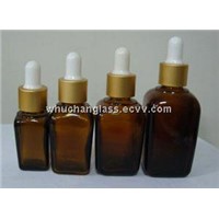 Square Amber Essential Oil Bottle