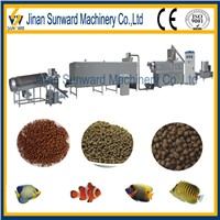 Stainless steel double screw fish feed processing extruder