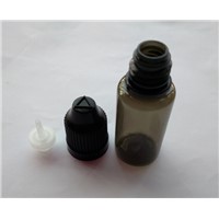Wholesale PET Plastic Black E-cigarette Bottle Child Safty Black Cap And Long Thin Dropper Botter