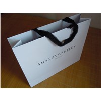 personalized quality white paper bag with logo printed