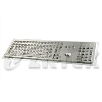 industrial metal keyboard with trackball  function keys and numeric keypad
