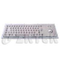 industrial metal keyboard with trackball (MKT2662S, 392.0mm x 110.0mm)