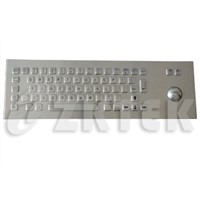 industrial metal keyboard with trackball (MKT2684, 400.0mm x 124.0mm)
