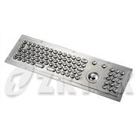 industrial metal keyboard with trackball and numeric keypad (MKTN2682, 430.0mm x 110.0mm)