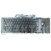 industrial metal keyboard with trackball (MKT2752, 372.0mmx105.0mm)