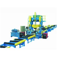 H-beam automatic assembly-welding-straightening machine