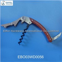 High quality two step wine opener with wood handle (EBO03WD0056)