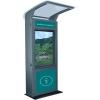 stainless steel waterproof outdoor touchscreen information kiosk