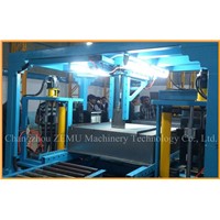 Automatic corrugated fin welding machine