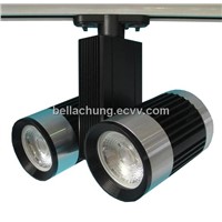 Hot sale indoor display two head spotlight 40w led tracking rail