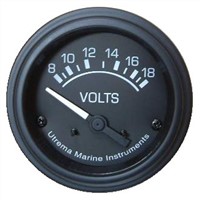 Utrema Black Marine Voltmeter gauge