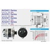 High amp/output Alternator AVI 2401 Series 28V 250~400A